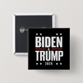 バイデン トランプ 2024 選挙 楽しい 大統領 副大統領 缶バッジ (正面&裏面)