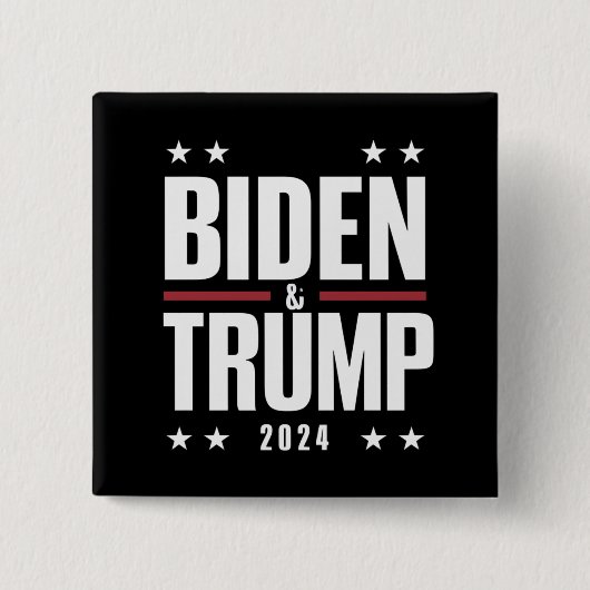 バイデン トランプ 2024 選挙 楽しい 大統領 副大統領 缶バッジ (正面)