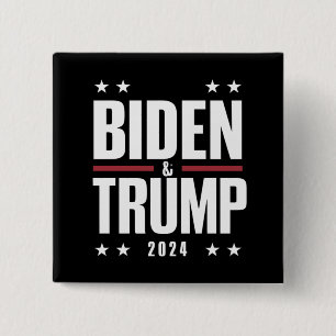 バイデン トランプ 2024 選挙 楽しい 大統領 副大統領 缶バッジ