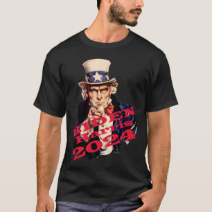 バイデン・ハリス2024 青い票を投じよう デモクラティックチケット Tシャツ
