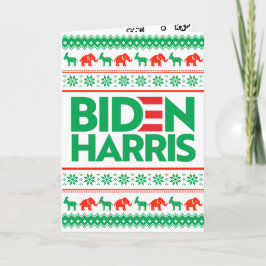 バイデン ハリス クリスマス ひどいスウェーター(緑) カード