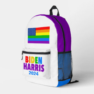 バイデン ハリス レインボー アメリカ国旗 LGBT カスタム プリントバックパック