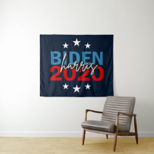 バイデン・ハリス 2020選挙キャンペーン 青い背景 タペストリー