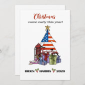 バイデン/ハリス 2020 早期クリスマスツリー/プレゼント シーズンカード (正面/裏面)