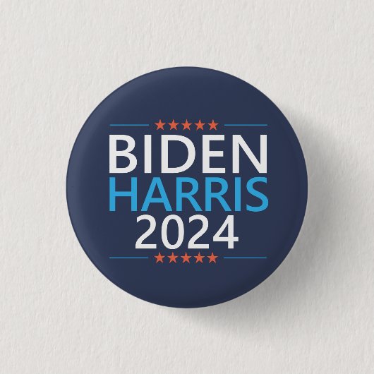 バイデン ハリス 2024 大統領選 アメリカ大統領選挙 缶バッジ (正面)