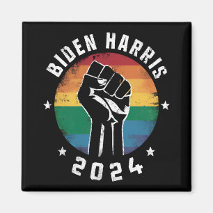 バイデン ハリス 2024 LGBT レインボー ゲイ プライド 選挙 マグネット