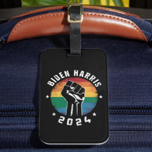 バイデン ハリス 2024 LGBT レインボー ゲイ プライド 選挙 ラゲッジタグ