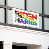 バイデン ハリス LGBTQ+ プログレス プライド 横断幕 (ビルの外側)