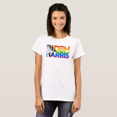 バイデン ハリス LGBTQ+ プログレス プライド Tシャツ (正面フル)