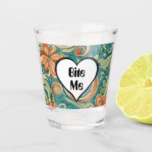 バイトおもしろいハート渦巻形のレトロデザイン