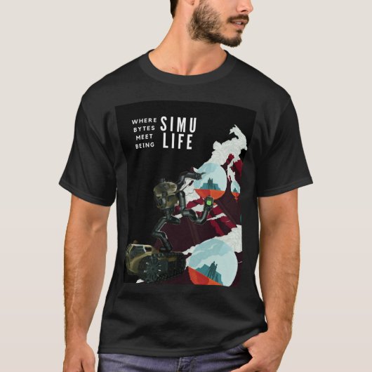 バイトがシミュレーションの対象となるSIMULIFE Tシャツ (正面)
