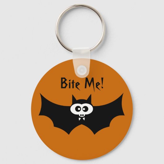 バイトミーハロウィーンこうもり キーホルダー (正面)