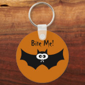 バイトミーハロウィーンこうもり キーホルダー (正面)