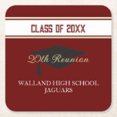 バイト！カスタムクラス懇親会 スクエアペーパーコースター (正面)