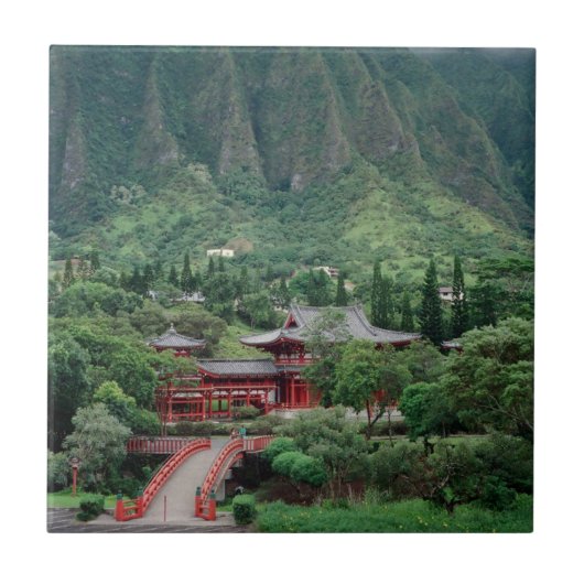 バイドォー・イン寺院、オアフ島、ハワイ – タイル (正面)