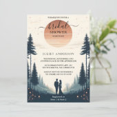 バイナイトサンセットムーンクラウドトワイライトブライダルシャワー 招待状 (スタンド正面)