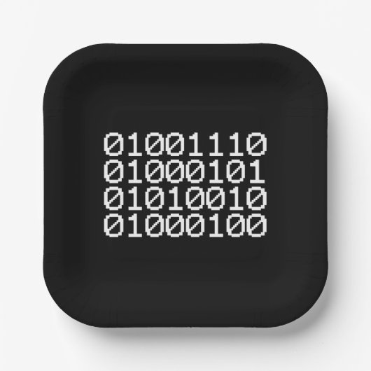 バイナリおたく ペーパープレート (正面)