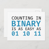 バイナリでのカウント ポストカード (正面/裏面)