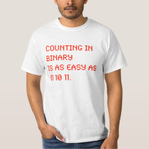 バイナリのカウント Tシャツ
