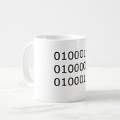 バイナリのパパ コーヒーマグカップ (正面左)