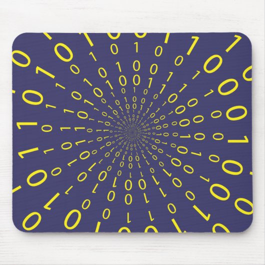 バイナリの円形の背景 マウスパッド (正面)