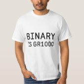 バイナリは最高 Tシャツ - 数学好きのためのダジャレ (正面)