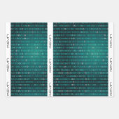 バイナリコードの折り返し紙シート ラッピングペーパーシート (正面3)