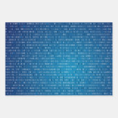 バイナリコードの折り返し紙シート ラッピングペーパーシート (正面2)