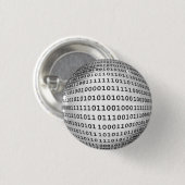 バイナリコードコンピューター言語 缶バッジ (正面&裏面)