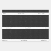 バイナリコードブラックの折り返し紙シート ラッピングペーパーシート (正面3)