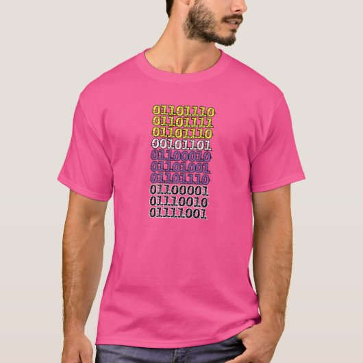 バイナリコード内の非バイナリ性別Idフラグ Tシャツ (正面)