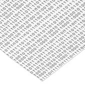 バイナリコード白黒ストライプ ショートテーブルランナー (コーナー)