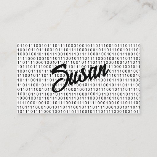 バイナリコード白黒ストライプ 名刺 (正面)