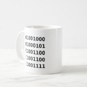 バイナリコード コーヒーマグカップ (正面左)