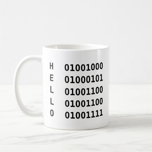 バイナリコード コーヒーマグカップ (左)