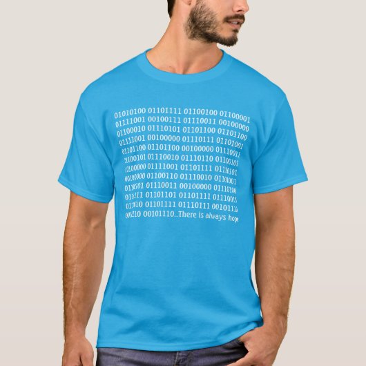 バイナリコード メッセージ入り 極客 Tシャツ (正面)