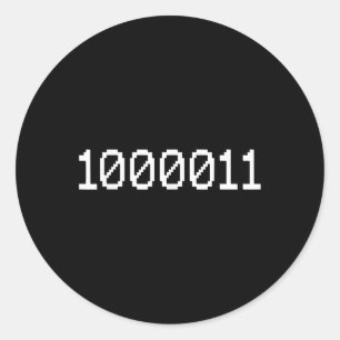 バイナリコード 67 メメ コンピューター プログラミング おもしろい ラウンドシール