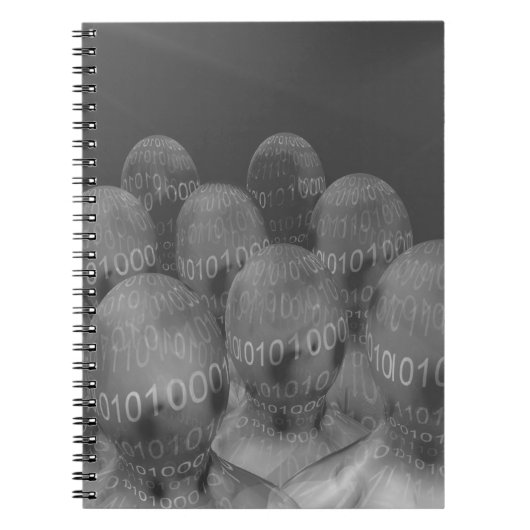 バイナリコード、manおよびdigital communications ノートブック (正面)