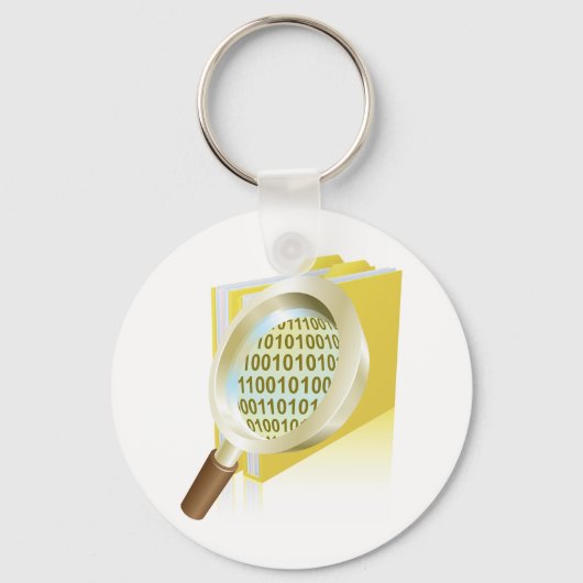 バイナリデータ拡大鏡のデジタルファイル検索 キーホルダー (裏面)