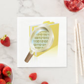 バイナリデータ拡大鏡のデジタルファイル検索 スタンダードランチョンナプキン (インサイチュ)