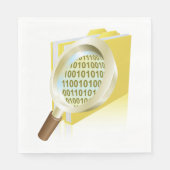 バイナリデータ拡大鏡のデジタルファイル検索 スタンダードランチョンナプキン (正面)