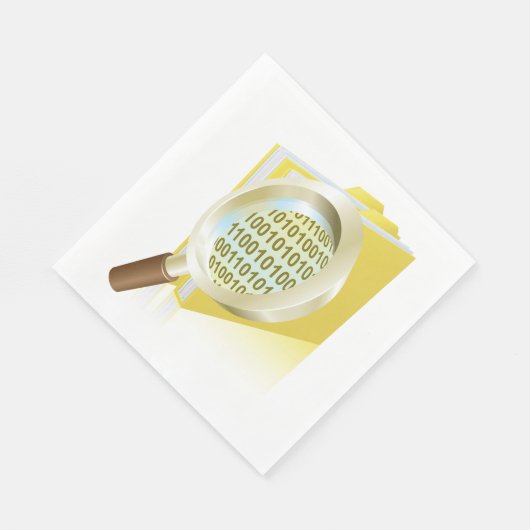 バイナリデータ拡大鏡のデジタルファイル検索 スタンダードランチョンナプキン (角)