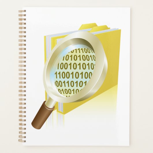 バイナリデータ拡大鏡のデジタルファイル検索 プランナー手帳 (正面)