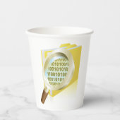 バイナリデータ拡大鏡のデジタルファイル検索 紙コップ (正面)