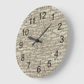 バイナリトレンディーファンキーおたくネルディギークレトロ ラージ壁時計 (傾斜)