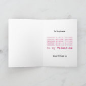 バイナリラブコード付きフロッピーディスクバレンタイン カード (内部)