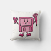 バイナリラブコード付きフロッピーディスクバレンタイン クッション (正面)