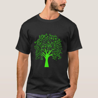 バイナリーおもしろいツリーコンピュータ科学コーディングプログラム Tシャツ