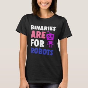 バイナリーはロボット用のかわいい源流非結合子 Tシャツ