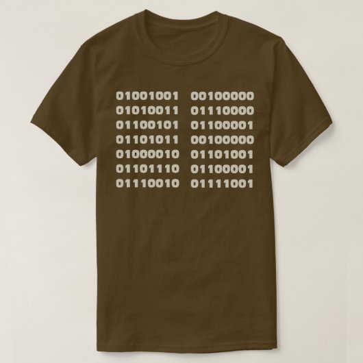 バイナリーコードを話す コーダー プログラマー Tシャツ (デザイン正面)